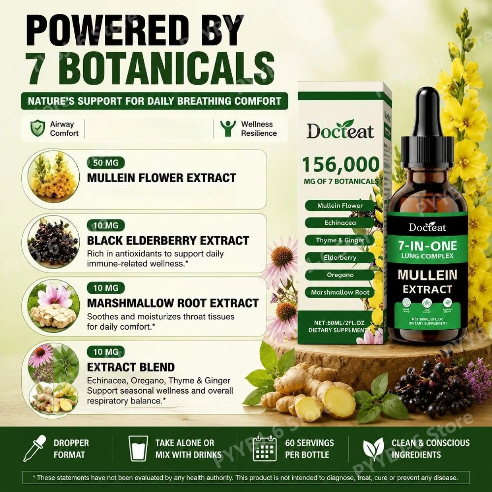 Docteat 7-in-1 Mullein Extract - Herbal Wellness In review and price