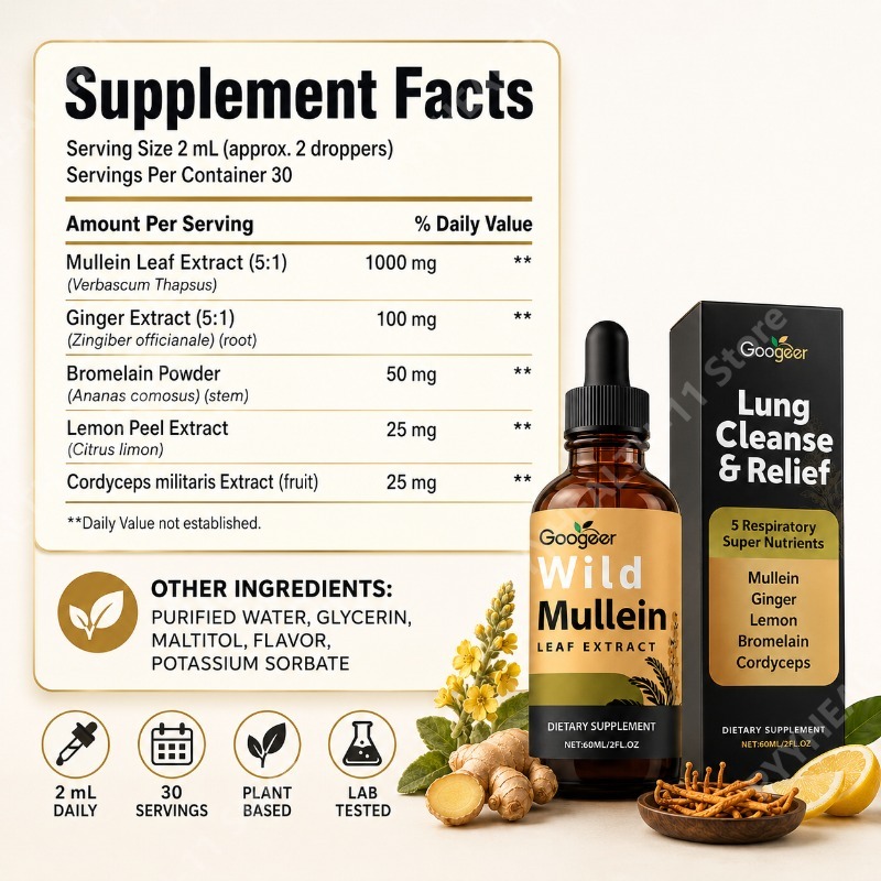 Mullein Liquid Drops Herbal Bl - Herbal Wellness In review and price