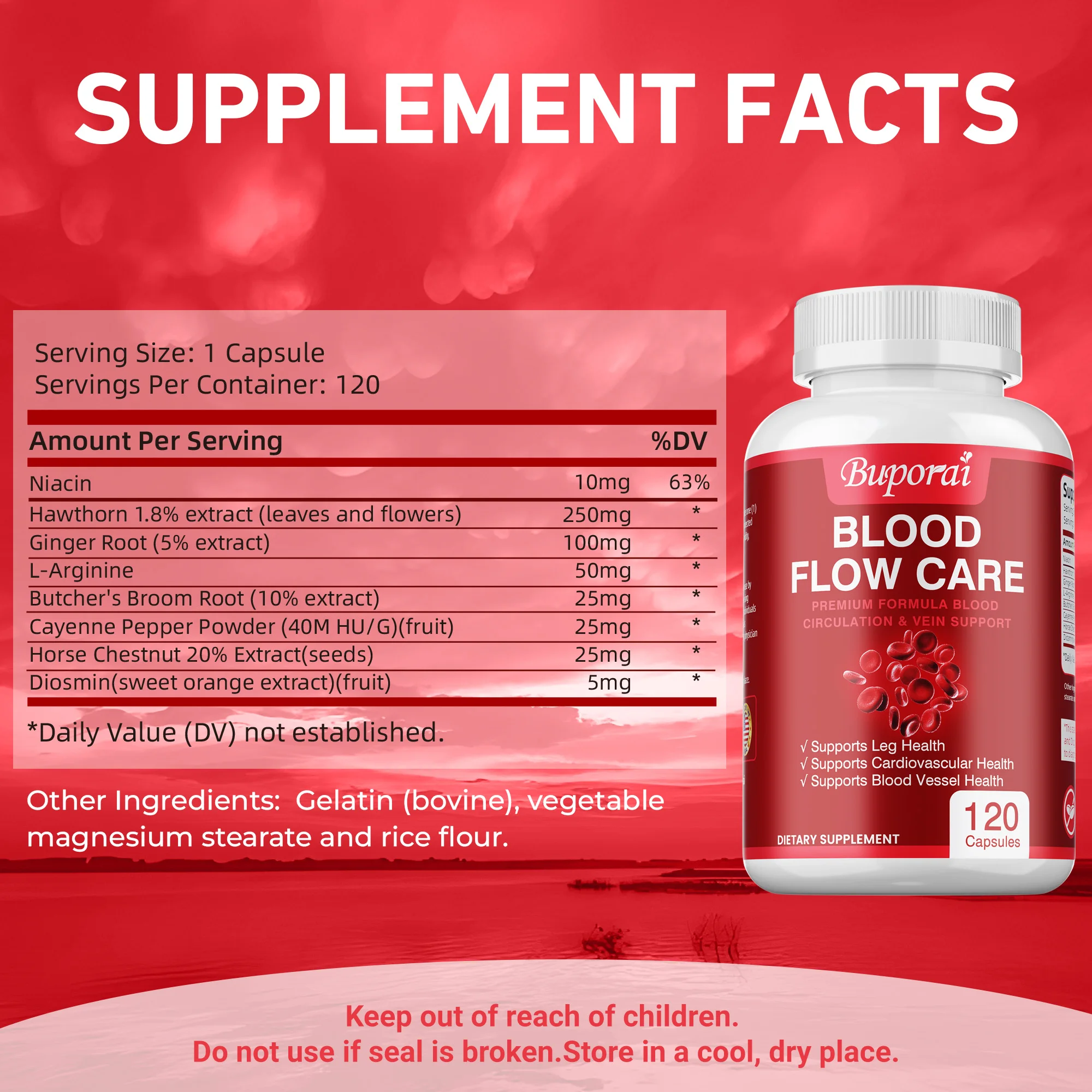 Blood Flow Care - Improves Cir - Ginkgo Biloba Extract review and price